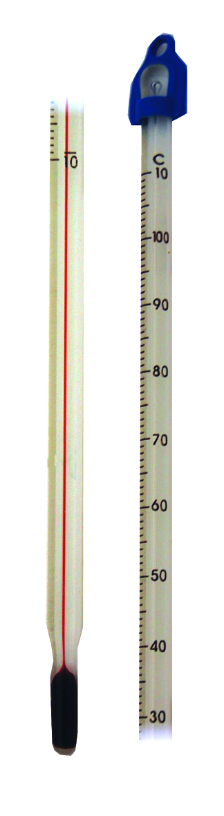 Thermomètre de laboratoire blanc/rouge 305 mm